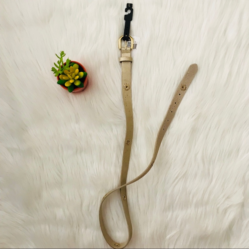 Fashion Focus Perforated Floral Lace Belt